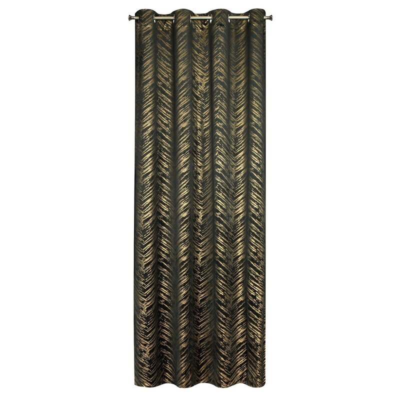 ZASŁONA GOTOWA SARA 140 X 250 CM CZARNY