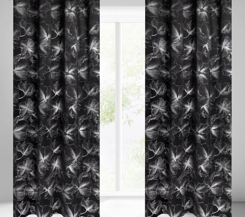 Zasłona gotowa Stella czarna 140 x 250 cm – zaciemniająca i stylowa