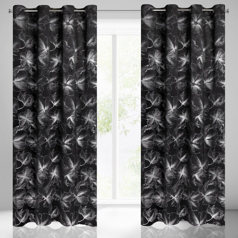 Zasłona gotowa Stella czarna 140 x 250 cm – zaciemniająca i stylowa