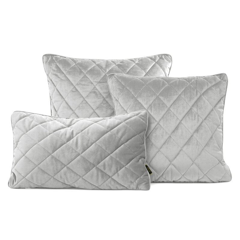 Poszewka velvet srebrna 45 x 45 cm – dodaje miękkości