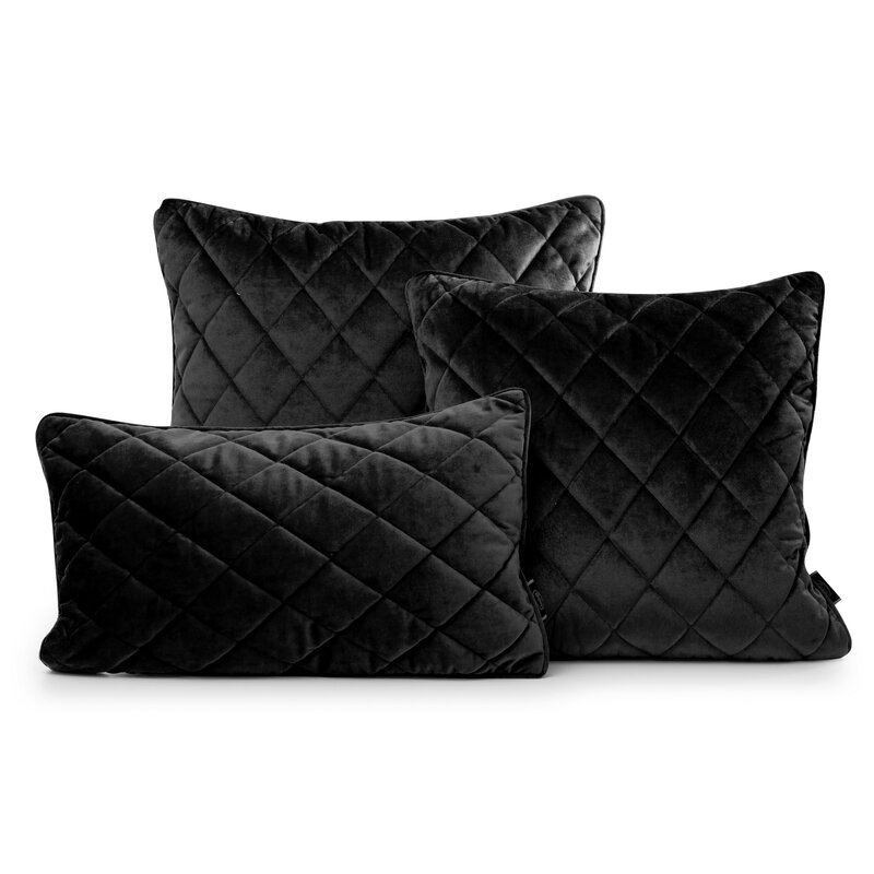 Poszewka velvet czarna 45 x 45 cm – dodaje luksusu