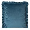 Poszewka velvet niebieska 45 x 45 cm – doda blasku wnętrzu