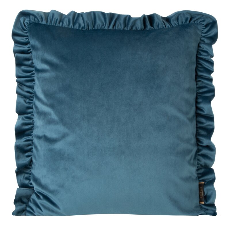 Poszewka velvet niebieska 45 x 45 cm – wprowadza luksus