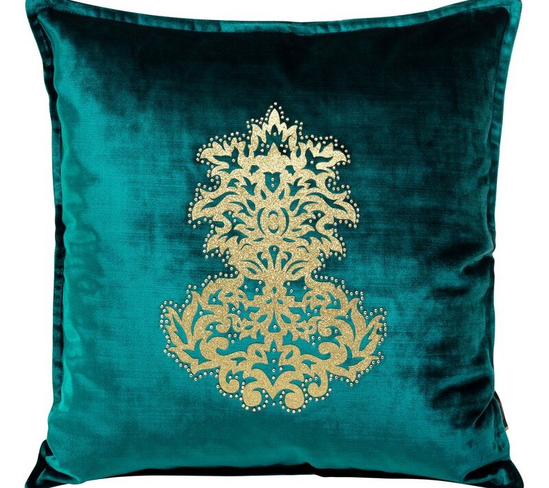 Poszewka velvetowa ciemnoturkusowa 45 x 45 cm – doda szyku wnętrzu