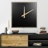 Zegar ścienny nowoczesny czarny 80 x 5 x 80 cm – subtelny akcent