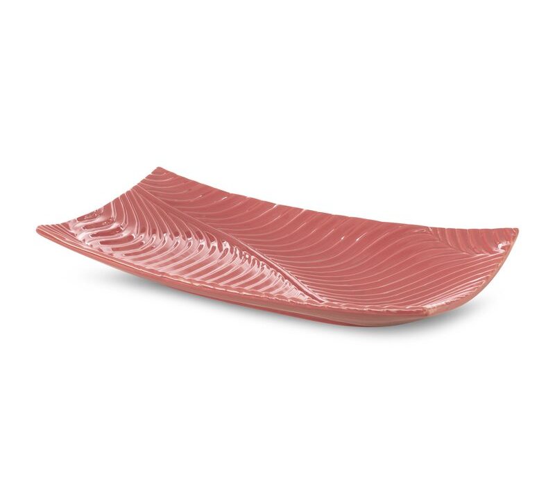 Patera ceramiczna Sena pudrowy róż 35 x 20 x 6 cm – do dekoracji stołu
