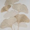 Obraz ręcznie malowany liście ginkgo biloba złoty 80 X 100 cm – wprowadza harmonię