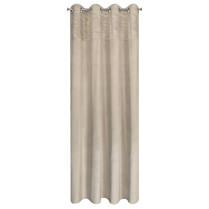 Zasłona gotowa Ariana beżowa 140 X 250 cm – miękki welwetowy