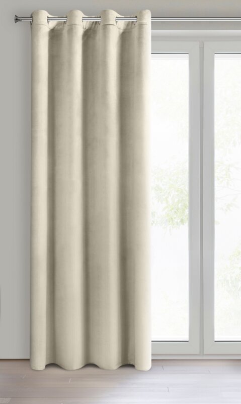 Zasłona gotowa D91 beżowa 140 x 250 cm – tworzy półmrok