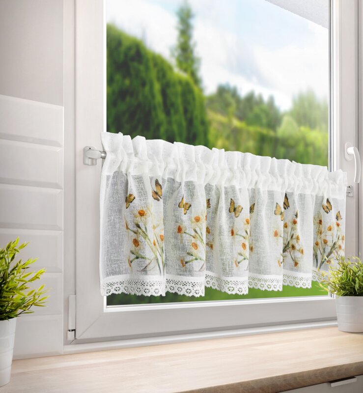 Zazdrostka gotowa Flora biała 150 x 30 cm – rozświetla wnętrze