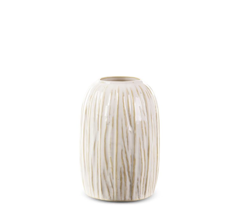 Wazon ceramiczny Liza kremowy 15 x 22 cm – na suszone kwiaty