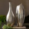 Wazon ceramiczny Erna srebrny fi 14 x 39 cm – idealny na kwiaty
