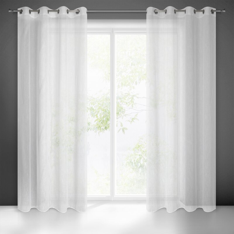 Firana gotowa Carla biała 140 x 250 cm – rozświetla wnętrze