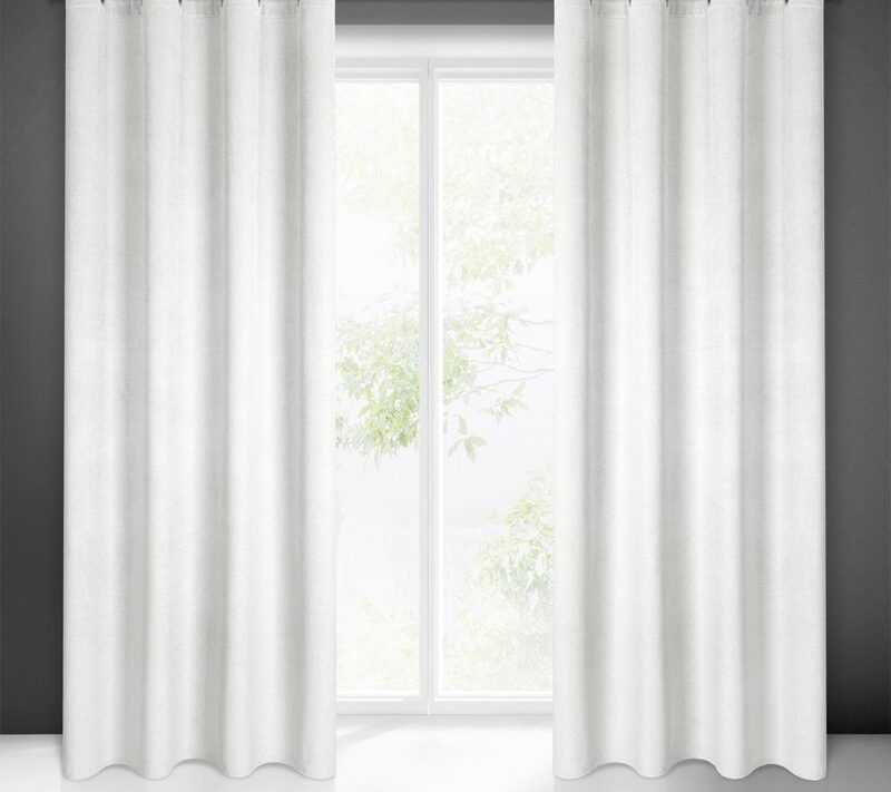 Zasłona welwetowa Eliza biała 140 X 250 cm – miękka w dotyku