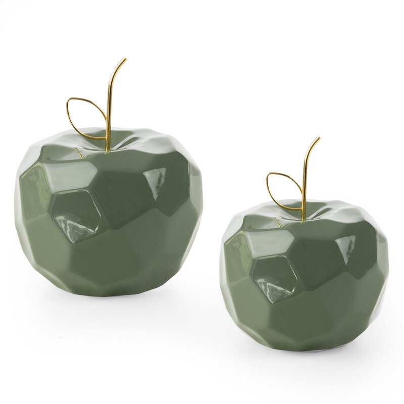 FIGURKA DEKORACYJNA APEL 16 X 16 X 13 CM ZIELONY
