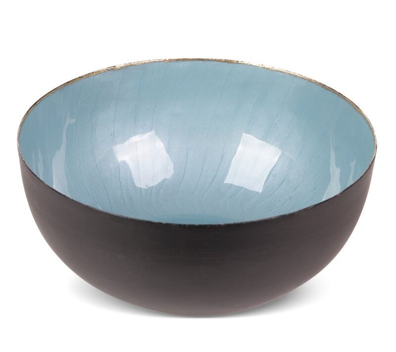 Misa metalowa Dora czarna fi 20 x 9 cm – stylowa dekoracja