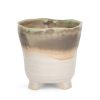 Doniczka ceramiczna kremowa fi 13 x 13 cm – do salonu i sypialni