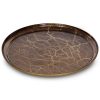 Patera szklana Suzi złota fi 33 x 2 cm – efektowna dekoracja