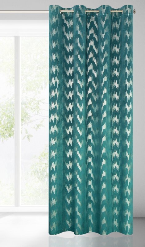 Zasłona gotowa turkusowa 140 x 250 cm – zaciemnia pomieszczenie
