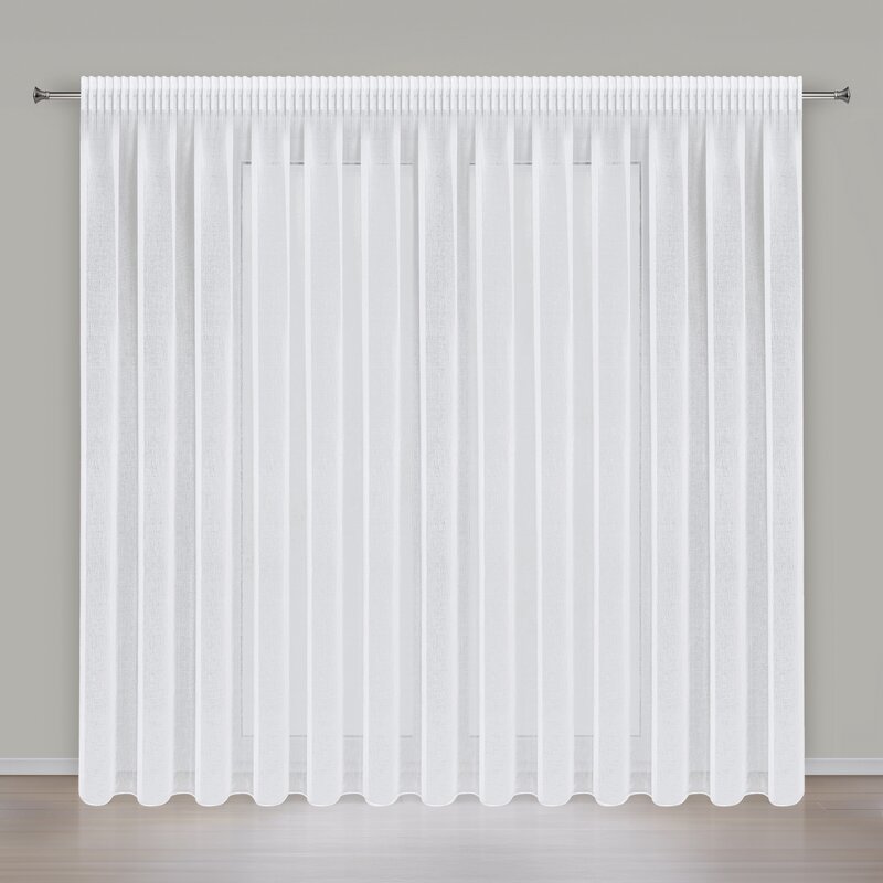 Firana gotowa Elpidia biała 350 x 250 cm – rozjaśnia wnętrze