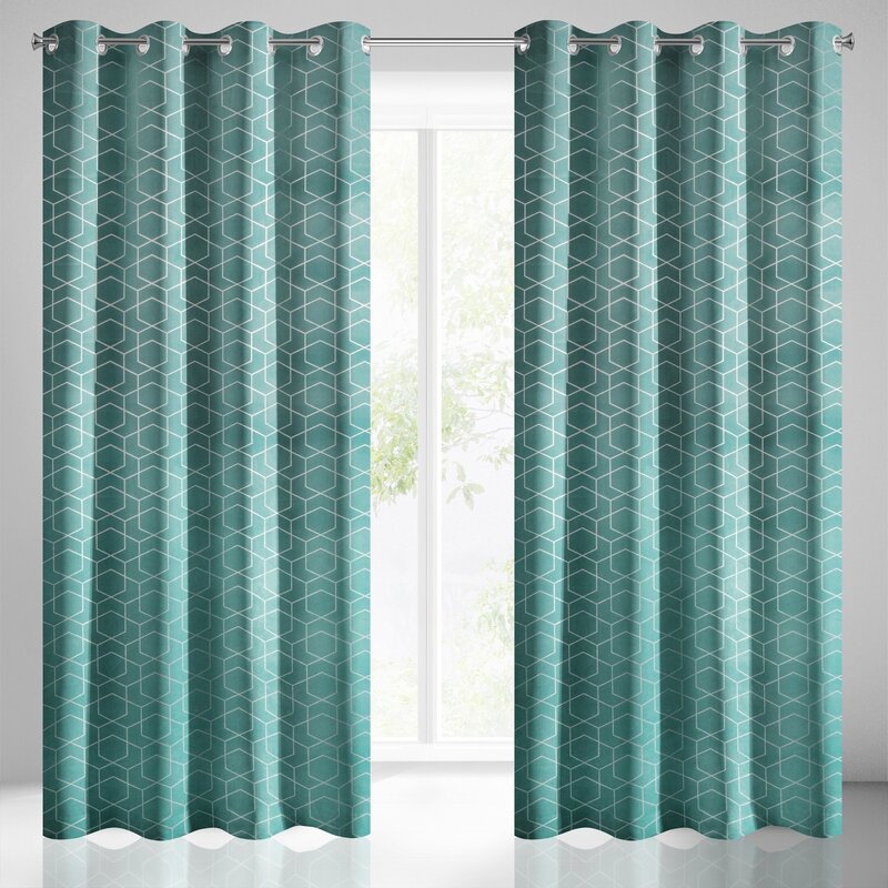 Zasłona gotowa Mandi turkusowa 135 x 250 cm – rozświetla wnętrze