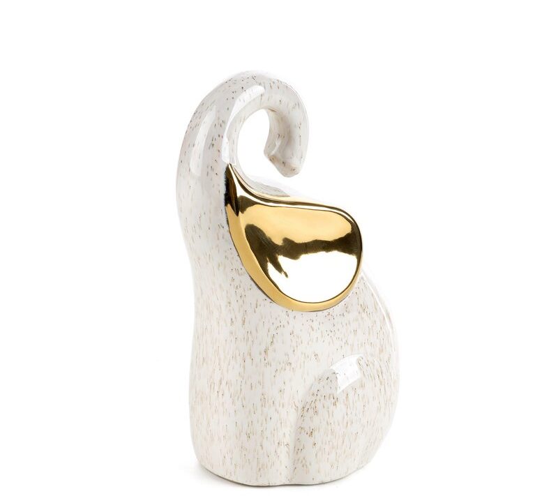 Figurka ceramiczna Ari beżowa 15 X 11 X 23 cm – piękny symbol szczęścia