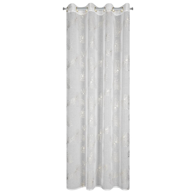 Firana gotowa Capri biała 140 X 250 cm – z subtelnym nadrukiem