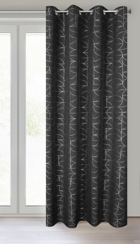 Zasłona gotowa Evi czarna 140 x 250 cm – zaciemnia pomieszczenie