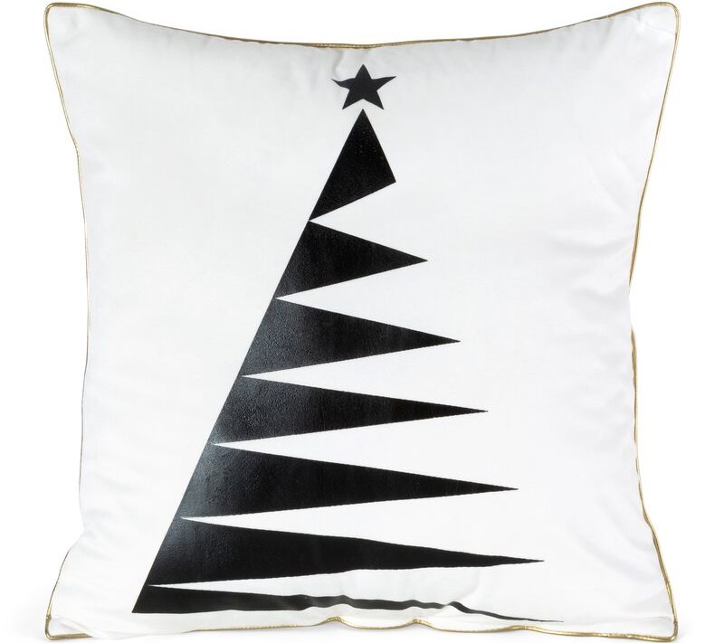 Poszewka świąteczna ISLA6B naturalny 45 X 45 CM – z geometryczną choinką