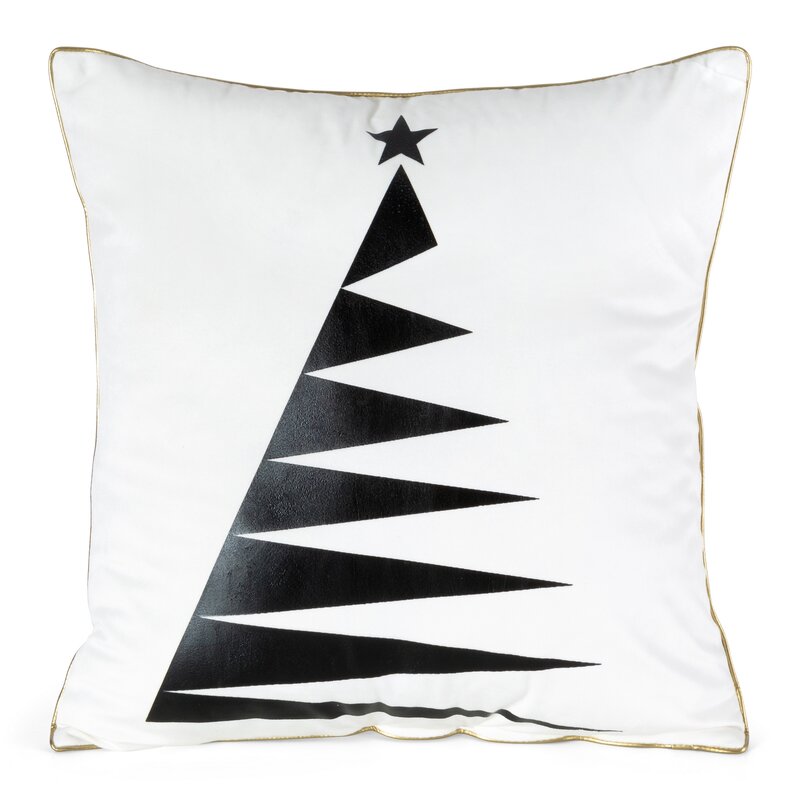 Poszewka świąteczna ISLA6B naturalny 45 X 45 CM – z geometryczną choinką