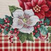 Obrus gobelinowy świąteczny naturalny 45x140 cm – trwały i łatwy w czyszczeniu