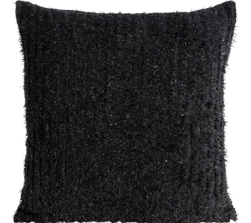 Poszewki dekoracyjne 45 x 45 cm czarne – dodające głębi