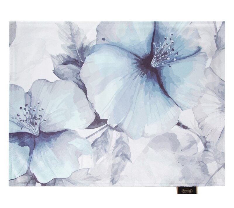 Obrus velvet kremowy 30 x 40 cm – subtelny wzór kwiatowy