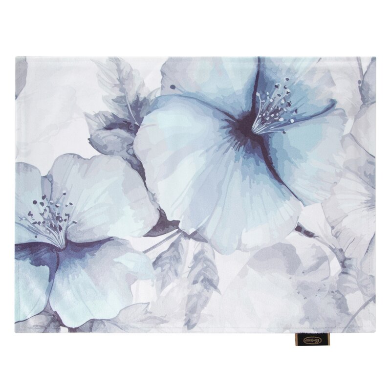Obrus velvet kremowy 30 x 40 cm – subtelny wzór kwiatowy