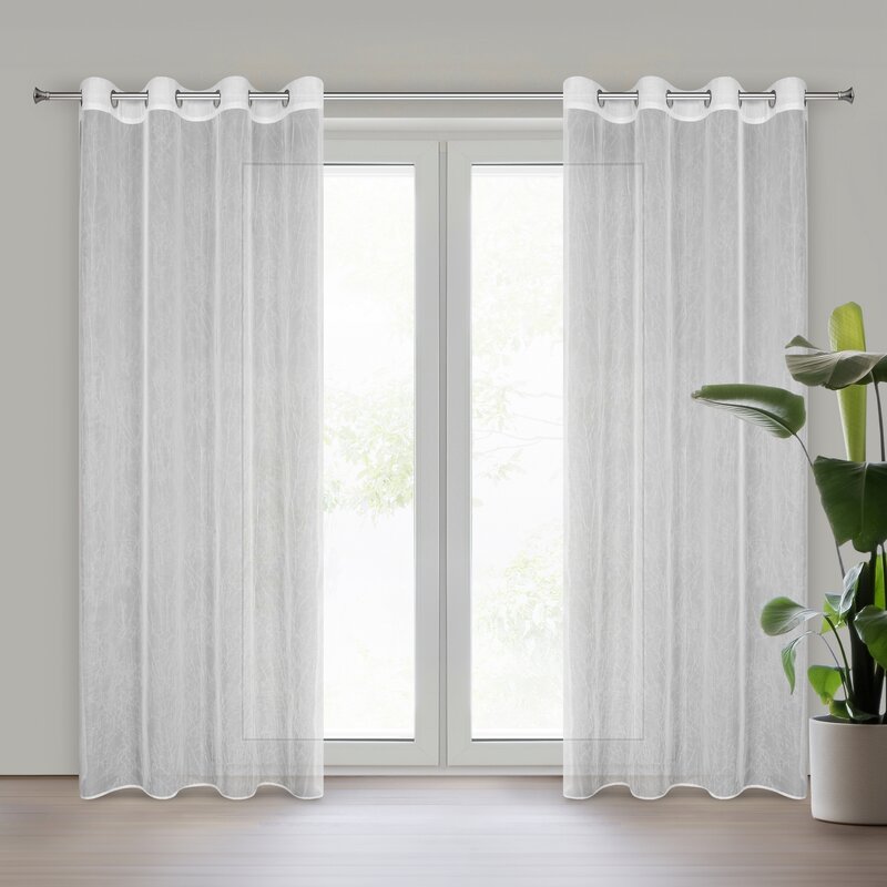 Firana gotowa Elia biała 140 x 250 cm – łatwa w prasowaniu