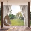 Zasłona gotowa Garden pudrowa 155 x 200 cm – ochrona przed słońcem