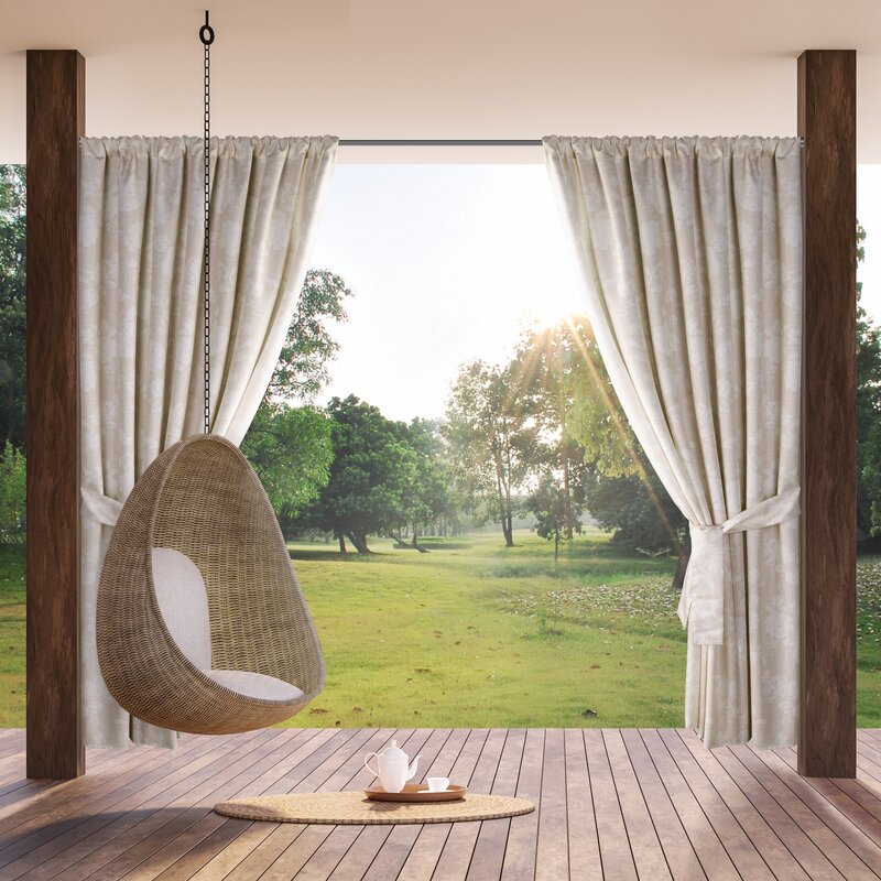 Zasłona gotowa Garden pudrowa 155 x 200 cm – ochrona przed słońcem