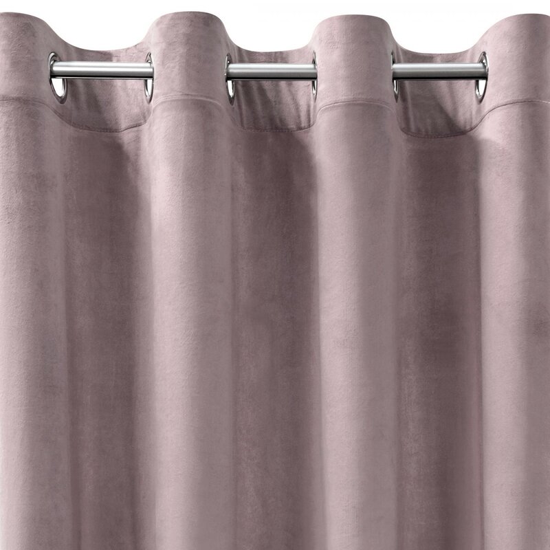 Zasłona gotowa D91 Rosa pudrowy róż 140 X 250 cm – delikatnie filtruje światło