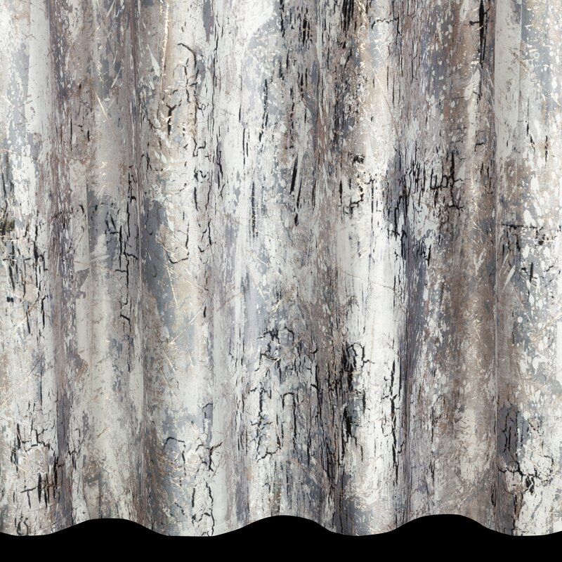 Zasłona gotowa Malia stalowa 140 x 250 cm – zaciemniająca welwetowa