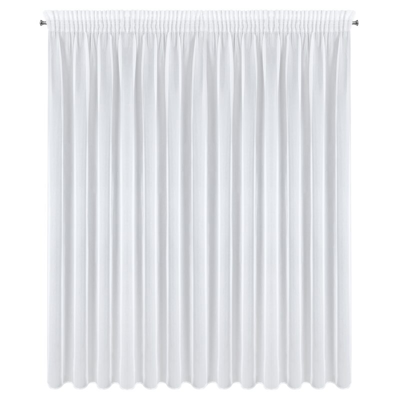 Firana gotowa Mirea biała 350 X 270 CM – rozświetla wnętrze