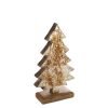 Figurka świąteczna brązowa 12 x 5 x 21 cm – drewniana dekoracja