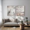 Obraz ręcznie malowany abstrakcyjny beżowy 80 X 100 CM – oryginalna ozdoba