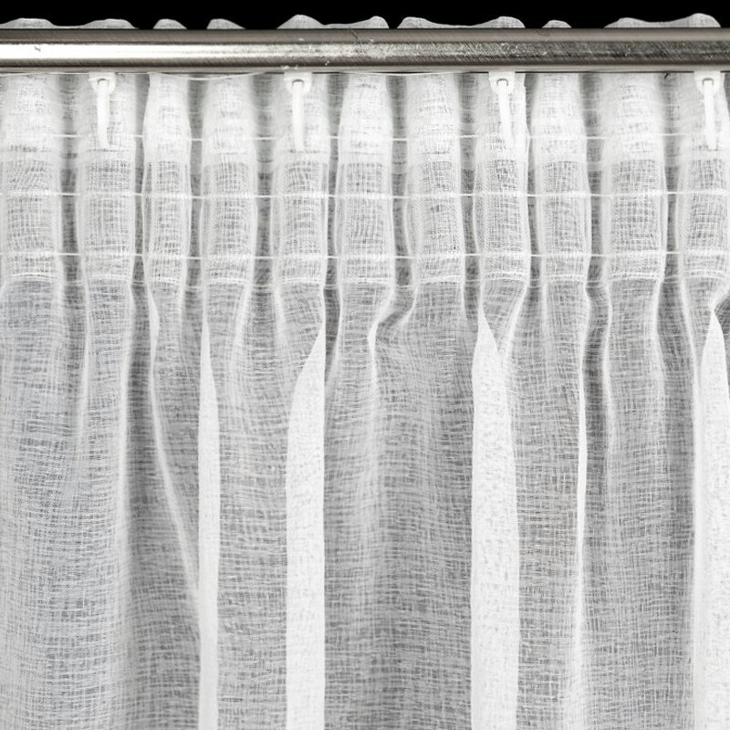 Firana gotowa DANI 1 biała 140 X 250 cm – z falbankami, lekka