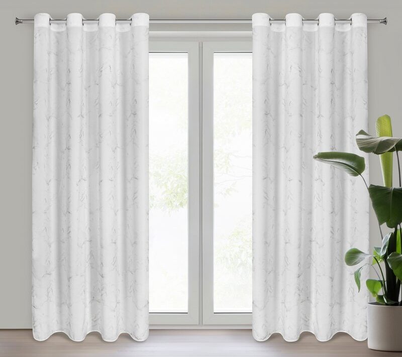 Zasłona gotowa Emili biały 140 x 250 cm – rozjaśnia wnętrze