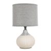 Lampa stołowa kremowa O 18 x 32 cm – tworzy nastrój