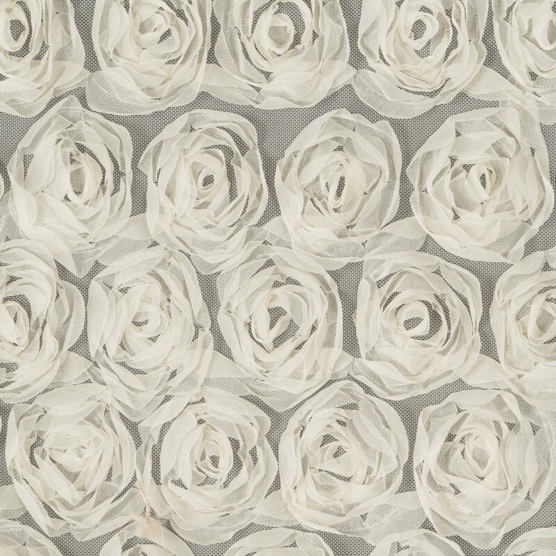 ZASŁONA GOTOWA ROSES 2 140 X 250 CM KREMOWY