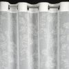 Firana gotowa Poli z kwiatowym wzorem biała 140 X 250 CM – rozświetla wnętrze