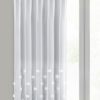 Firana gotowa Diana 2 biała 140 X 270 cm – na taśmie z różami