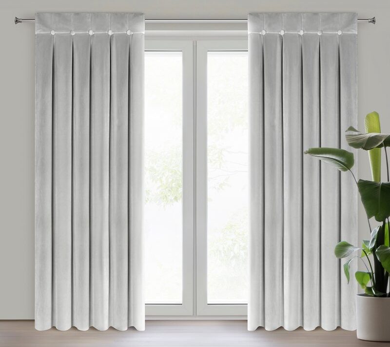 Zasłona gotowa Alita srebrna 140 x 250 cm – wprowadza blask