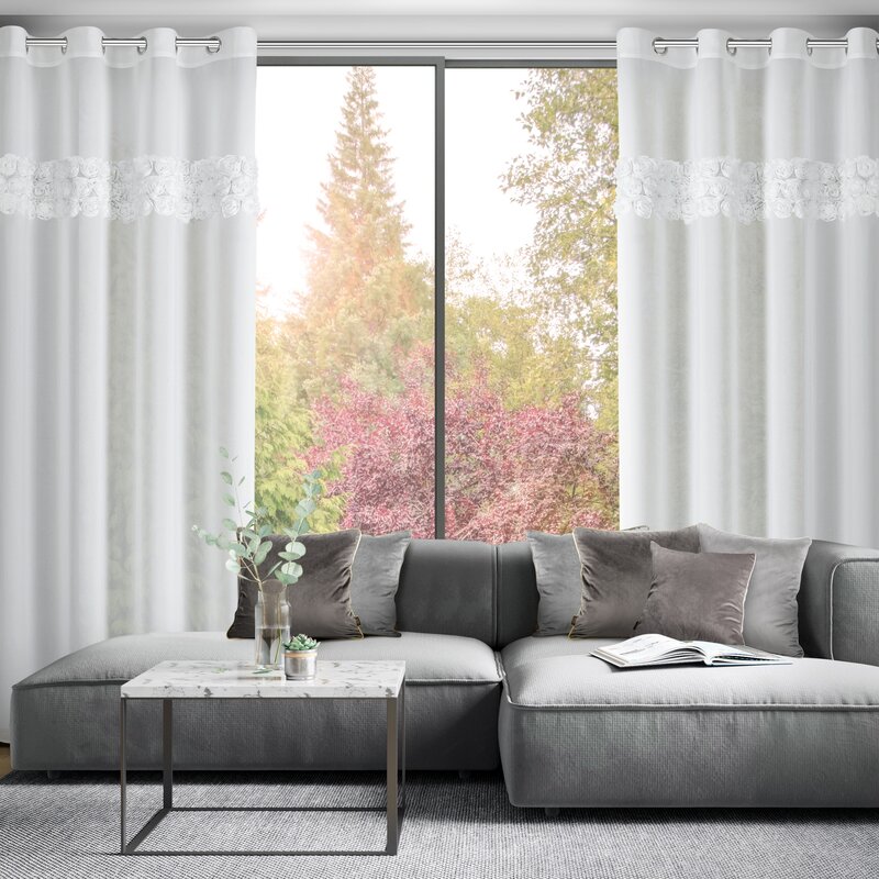 Zasłona gotowa Eva Minge biała 140 x 250 cm – dodaje romantyzmu